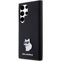 Karl Lagerfeld KLHCS24LSMHCNPK S24 Ultra S928 czarny/black hardcase Silicone Choupette Metal Pin