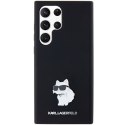 Karl Lagerfeld KLHCS24LSMHCNPK S24 Ultra S928 czarny/black hardcase Silicone Choupette Metal Pin