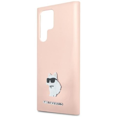 Karl Lagerfeld KLHCS24LSMHCNPP S24 Ultra S928 różowy/pink Silicone Choupette Metal Pin