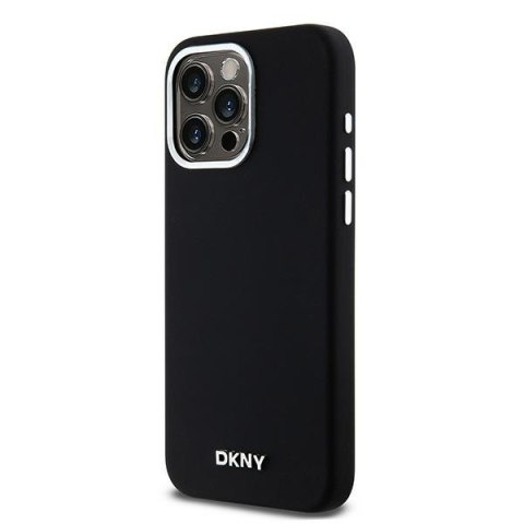 DKNY DKHMP14XSMCHLK iPhone 14 Pro Max 6.7" czarny/black hardcase Liquid Silicone Small Metal Logo MagSafe