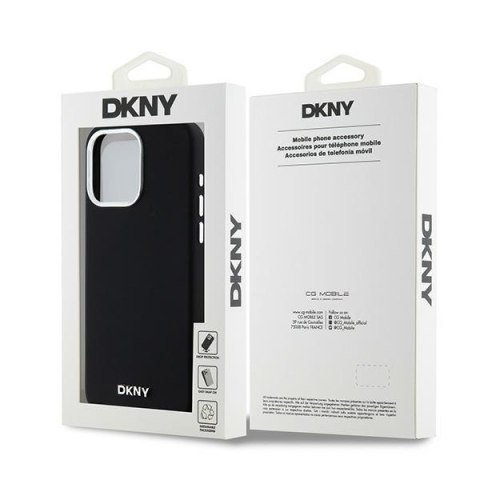 DKNY DKHMP14XSMCHLK iPhone 14 Pro Max 6.7" czarny/black hardcase Liquid Silicone Small Metal Logo MagSafe