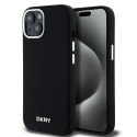 DKNY DKHMP14SSMCHLK iPhone 14 / 15 / 13 6.1" czarny/black hardcase Liquid Silicone Small Metal Logo MagSafe