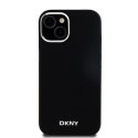 DKNY DKHMP14SSMCHLK iPhone 14 / 15 / 13 6.1" czarny/black hardcase Liquid Silicone Small Metal Logo MagSafe