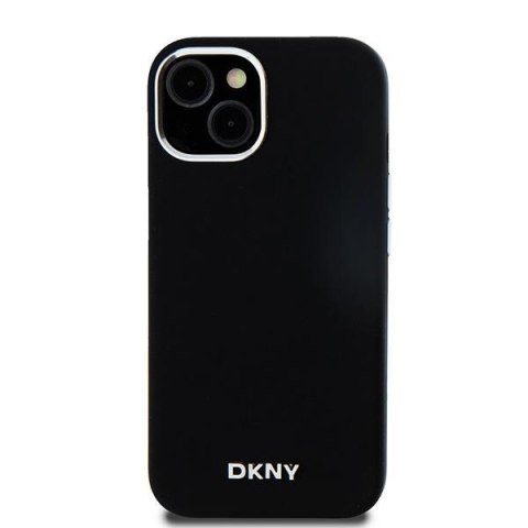 DKNY DKHMP14SSMCHLK iPhone 14 / 15 / 13 6.1" czarny/black hardcase Liquid Silicone Small Metal Logo MagSafe