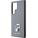 Karl Lagerfeld nakładka do Samsung Galaxy S24 Ultra KLHCS24LPSAKCMPG szara HC SAFFIANO KC PIN