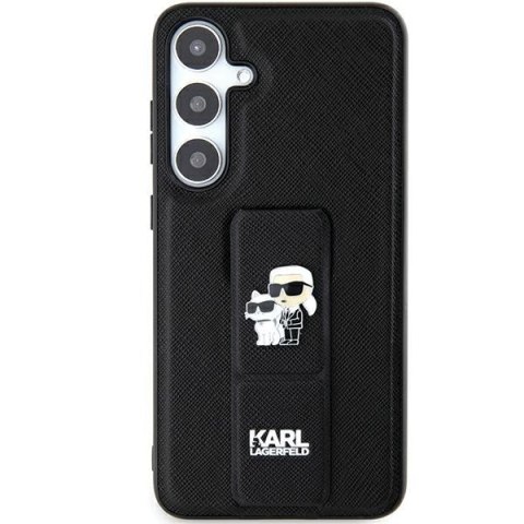 Karl Lagerfeld nakładka do Samsung Galaxy S24 Ultra KLHCS24LGSAKCPK czarna HC GRIPSTAND SAFFIANO KC PINS