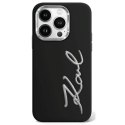 Karl Lagerfeld KLHCP15LSCMSMVK iPhone 15 Pro 6.1" czarny/black hardcase Silicone Metal Script Logo