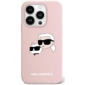 Karl Lagerfeld KLHMP15XSKCHPPLP iPhone 15 Pro Max 6.7" różowy/pink hardcase Silicone Karl & Choupette MagSafe