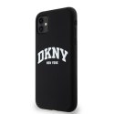 DKNY DKHMN61SNYACH iPhone 11 / Xr 6.1" czarny/black hardcase Liquid Silicone White Printed Logo MagSafe