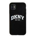 DKNY DKHMN61SNYACH iPhone 11 / Xr 6.1" czarny/black hardcase Liquid Silicone White Printed Logo MagSafe