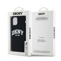 DKNY DKHMP12MSNYACH iPhone 12/12 Pro 6.1" czarny/black hardcase Liquid Silicone White Printed Logo MagSafe