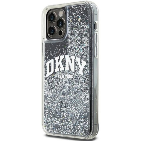 DKNY DKHCP12MLBNAEK iPhone 12 Pro/12 6.1" czarny/black hardcase Liquid Glitter Big Logo