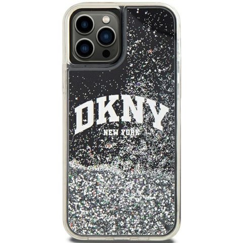 DKNY DKHCP12MLBNAEK iPhone 12 Pro/12 6.1" czarny/black hardcase Liquid Glitter Big Logo