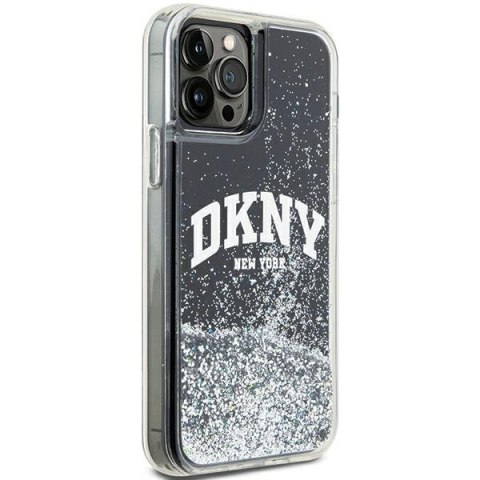 DKNY DKHCP12MLBNAEK iPhone 12 Pro/12 6.1" czarny/black hardcase Liquid Glitter Big Logo