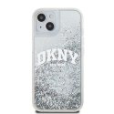 DKNY nakładka do iPhone 15 6,1" DKHCP15SLBNAET biała HC liquid glitters w arch logo