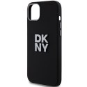 DKNY nakładka do iPhone 15 6,1" DKHCP15SSMCBSK czarna HC silicone w stack metal logo