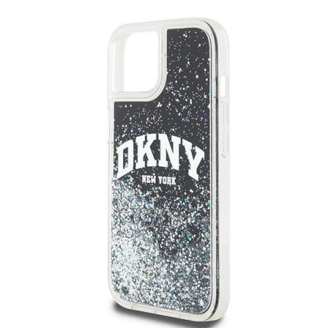 DKNY nakładka do iPhone 15 Plus 6,7" DKHCP15MLBNAEK czarna HC liquid glitters w arch logo