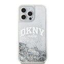 DKNY nakładka do iPhone 15 Pro 6,1" DKHCP15LLBNAET biała HC liquid glitters w arch logo