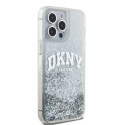 DKNY nakładka do iPhone 15 Pro 6,1" DKHCP15LLBNAET biała HC liquid glitters w arch logo