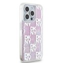 DKNY nakładka do iPhone 15 Pro 6,1" DKHCP15LLCPEPP biała HC liquid glitters w checkered pattern