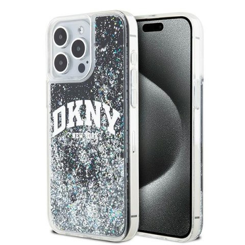 DKNY nakładka do iPhone 15 Pro Max 6,7" DKHCP15XLBNAEK czarna HC liquid glitters w arch logo