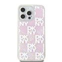 DKNY nakładka do iPhone 15 Pro Max 6,7" DKHCP15XLCPEPP biała HC liquid glitters w checkered pattern