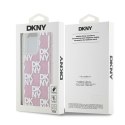 DKNY nakładka do iPhone 15 Pro Max 6,7" DKHCP15XLCPEPP biała HC liquid glitters w checkered pattern