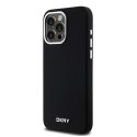 DKNY nakładka do iPhone 15 Pro Max 6,7" DKHMP15XSMCHLK czarna HC Magsafe silicone w horizontal metal logo