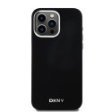 DKNY nakładka do iPhone 15 Pro Max 6,7" DKHMP15XSMCHLK czarna HC Magsafe silicone w horizontal metal logo