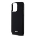 DKNY nakładka do iPhone 15 Pro Max 6,7" DKHMP15XSMCHLK czarna HC Magsafe silicone w horizontal metal logo