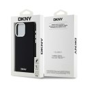 DKNY nakładka do iPhone 15 Pro Max 6,7" DKHMP15XSMCHLK czarna HC Magsafe silicone w horizontal metal logo