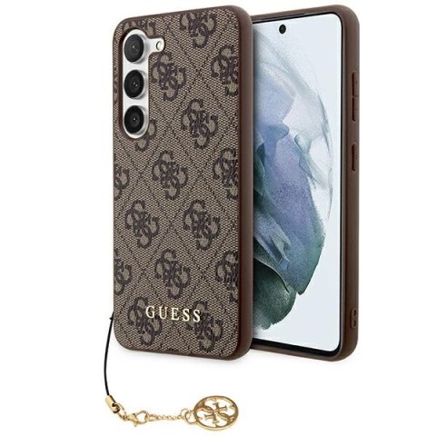 Guess nakładka do Samsung Galaxy A35 GUHCSA35GF4GBR brązowa HC PU 4G with charm