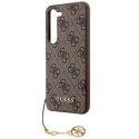 Guess nakładka do Samsung Galaxy A35 GUHCSA35GF4GBR brązowa HC PU 4G with charm