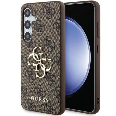 Guess nakładka do Samsung Galaxy A55 GUHCSA554GMGBR brązowa HC PU big 4G metal logo