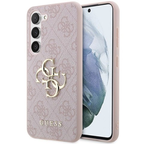 Guess nakładka do Samsung Galaxy A55 GUHCSA554GMGPI różowa HC PU 4G big metal logo