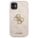 Guess nakładka do Samsung Galaxy A55 GUHCSA554GMGPI różowa HC PU 4G big metal logo