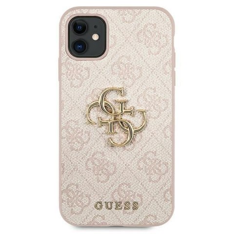 Guess nakładka do Samsung Galaxy A55 GUHCSA554GMGPI różowa HC PU 4G big metal logo