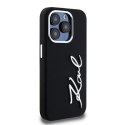 Karl Lagerfeld KLHCP15LSCMSMVK iPhone 15 Pro 6.1" czarny/black hardcase Silicone Metal Script Logo