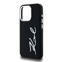 Karl Lagerfeld KLHCP15LSCMSMVK iPhone 15 Pro 6.1" czarny/black hardcase Silicone Metal Script Logo