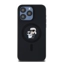 Karl Lagerfeld KLHMP15XSCMKCRHK iPhone 15 Pro Max 6.7" czarny/black hardcase Silicone Karl & Choupette Ring MagSafe