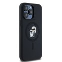 Karl Lagerfeld KLHMP15XSCMKCRHK iPhone 15 Pro Max 6.7" czarny/black hardcase Silicone Karl & Choupette Ring MagSafe