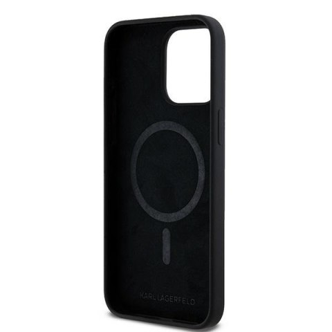 Karl Lagerfeld KLHMP15XSCMKCRHK iPhone 15 Pro Max 6.7" czarny/black hardcase Silicone Karl & Choupette Ring MagSafe