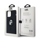 Karl Lagerfeld KLHMP15XSCMKCRHK iPhone 15 Pro Max 6.7" czarny/black hardcase Silicone Karl & Choupette Ring MagSafe