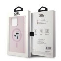 Karl Lagerfeld KLHMP15XSCMKCRHP iPhone 15 Pro Max 6.7" różowy/pink hardcase Silicone Karl & Choupette Ring MagSafe