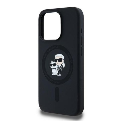 Karl Lagerfeld KLHMP15LSCMKCRHK iPhone 15 Pro 6.1" czarny/black hardcase Silicone Karl & Choupette MagSafe