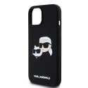 Karl Lagerfeld KLHMP15SSKCHPPLK iPhone 15 / 14 / 13 6.1" czarny/black hardcase Silicone Karl & Choupette MagSafe