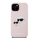 Karl Lagerfeld KLHMP15SSKCHPPLP iPhone 15 / 14 / 13 6.1" różowy/pink hardcase Silicone Karl & Choupette MagSafe