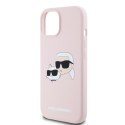 Karl Lagerfeld KLHMP15SSKCHPPLP iPhone 15 / 14 / 13 6.1" różowy/pink hardcase Silicone Karl & Choupette MagSafe