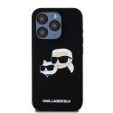 Karl Lagerfeld nakładka do iPhone 15 Pro 6,1" KLHMP15LSKCHPPLK czarna HC Magsafe silicone sil double heads print