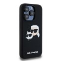 Karl Lagerfeld nakładka do iPhone 15 Pro 6,1" KLHMP15LSKCHPPLK czarna HC Magsafe silicone sil double heads print